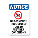 No Swimming Pool Closed Due