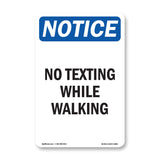 No Texting While Walking