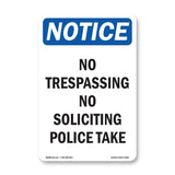 No Trespassing No Soliciting Police