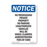 No Trespassing Private Property No Parking