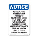 No Trespassing Without Written Permission