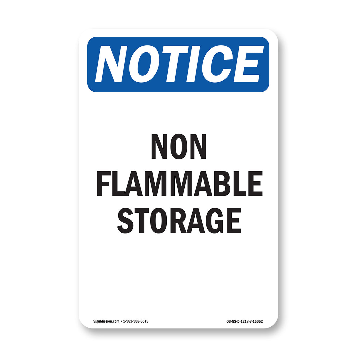 Non Flammable Storage Sign