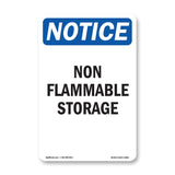 Non Flammable Storage Sign