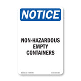 Non-Hazardous Empty Containers