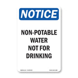 Non-Potable Water Not For Drinking