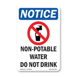 Non-Potable Water Do Not Drink