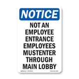 Not An Employee Entrance Employees Must