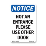 Not An Entrance Use Front Door