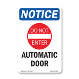 NOTICE Automatic Door