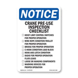 NOTICE Crane Pre-Use Inspection Checklist