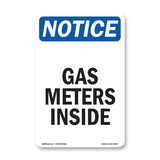 NOTICE Gas Meters Inside