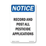 NOTICE Record And Post All Pesticide Applications