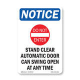 NOTICE Stand Clear Automatic