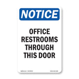 Offices Restrooms Through This Door