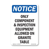 Only Component And Inspection Equipment Allowed