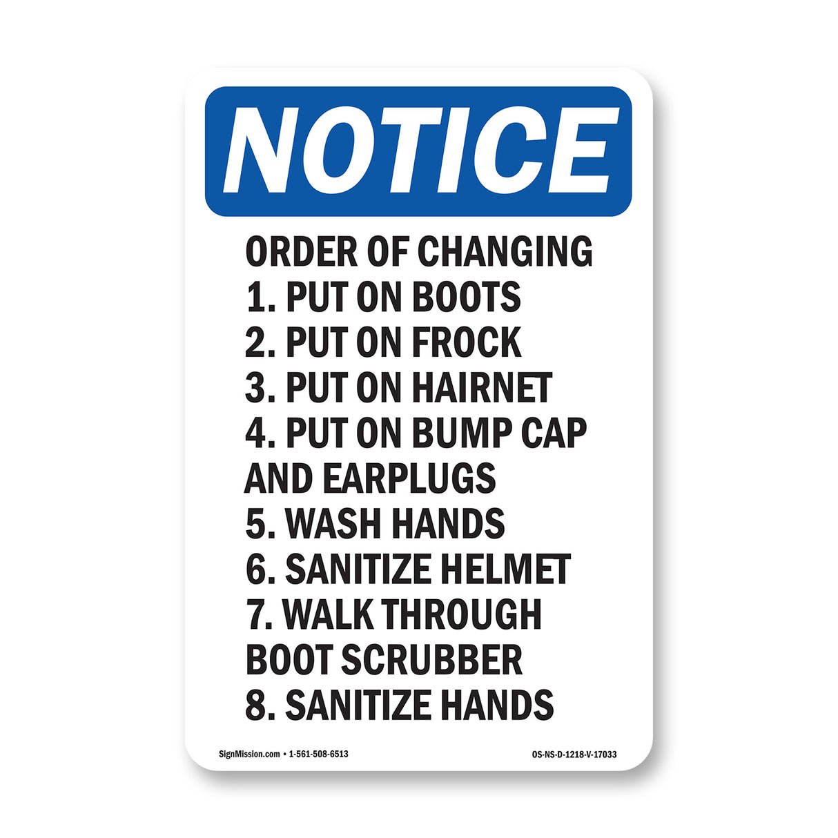 Order Of Changing 1. Put On Boots 2. Put