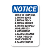 Order Of Changing 1. Put On Boots 2. Put