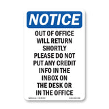 Out Of Office Will Return Shortly Please