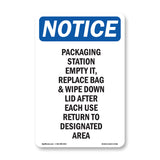 Packaging Station Empty It, Replace Bag