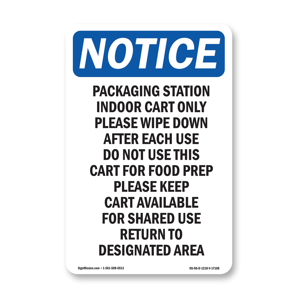 Packaging Station Indoor Cart Only Please