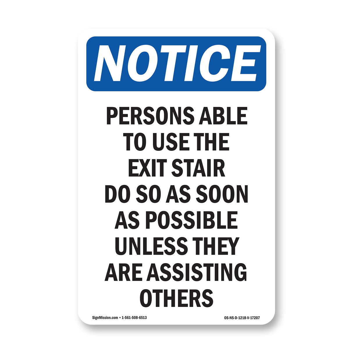 Persons Able To Use The Exit Stair Do So