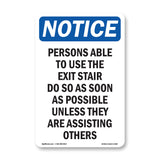 Persons Able To Use The Exit Stair Do So