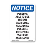 Persons Able To Use The Exit Stair Do So