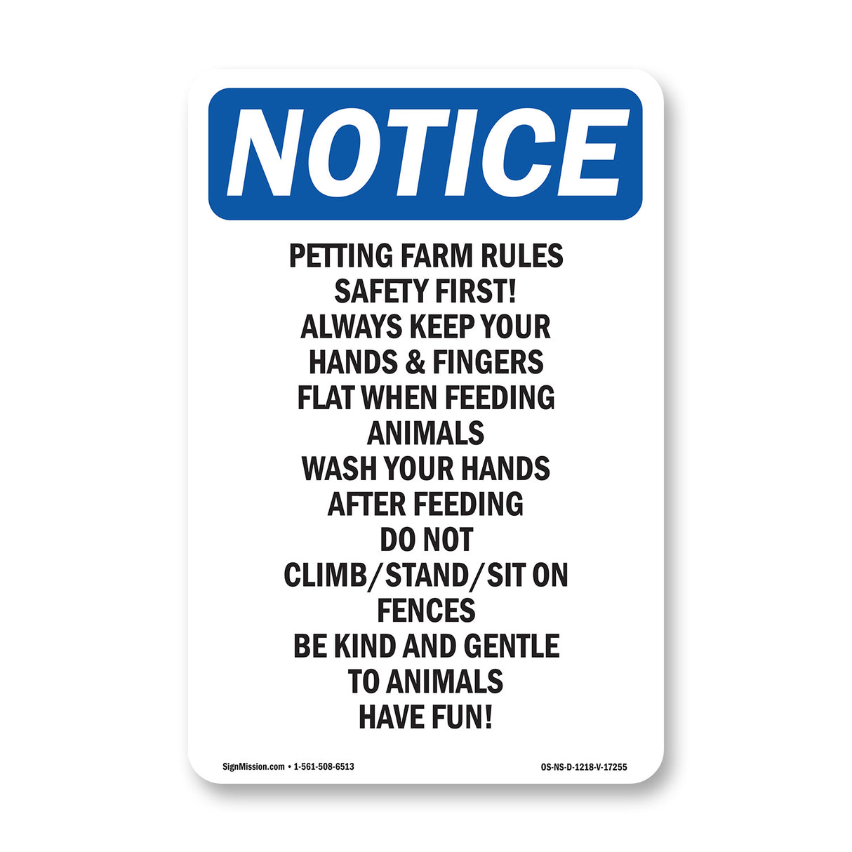 Petting Farm Rules Safety First Always