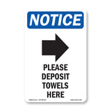 Please Deposit Towels Here [Right
