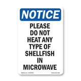Please Do Not Heat Any Type Of Shellfish