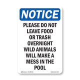 Please Do Not Leave Food Or Trash Overnight