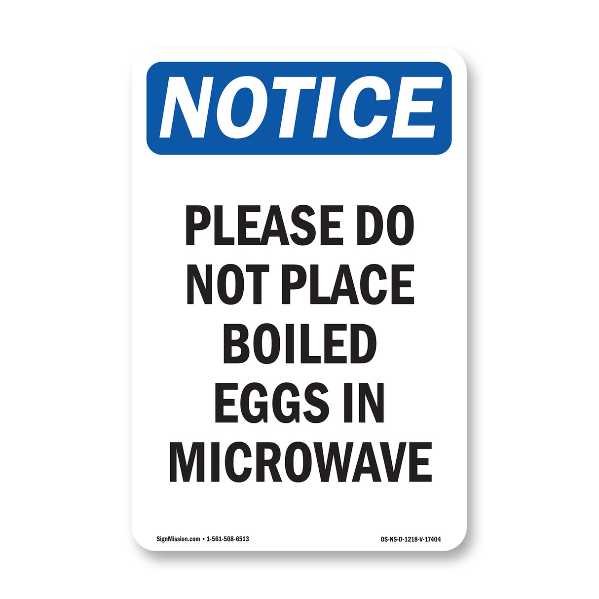 Please Do Not Place Boiled Eggs In Microwave