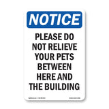 Please Do Not Relieve Your Pets Between