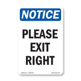Please Exit Right