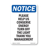 Please Help Us Conserve Energy
