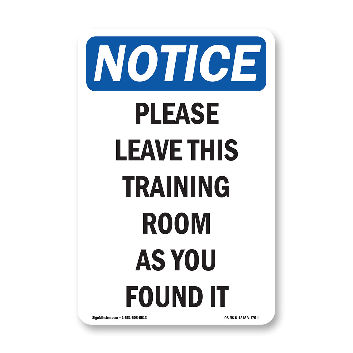 Please Leave This Training Room As You Found It