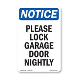 Please Lock Garage Door Nightly