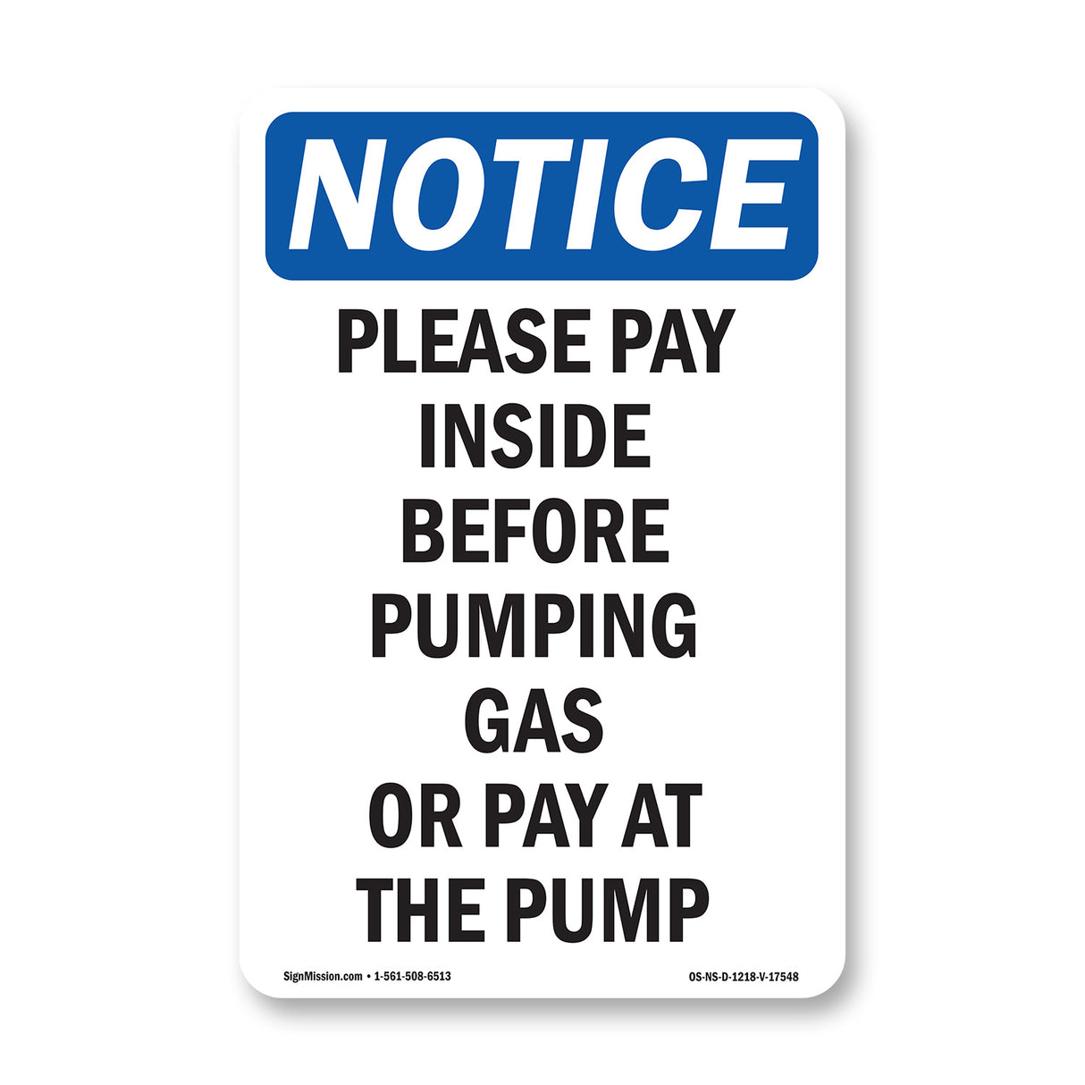 Please Pay Inside Before Pumping Gas Or