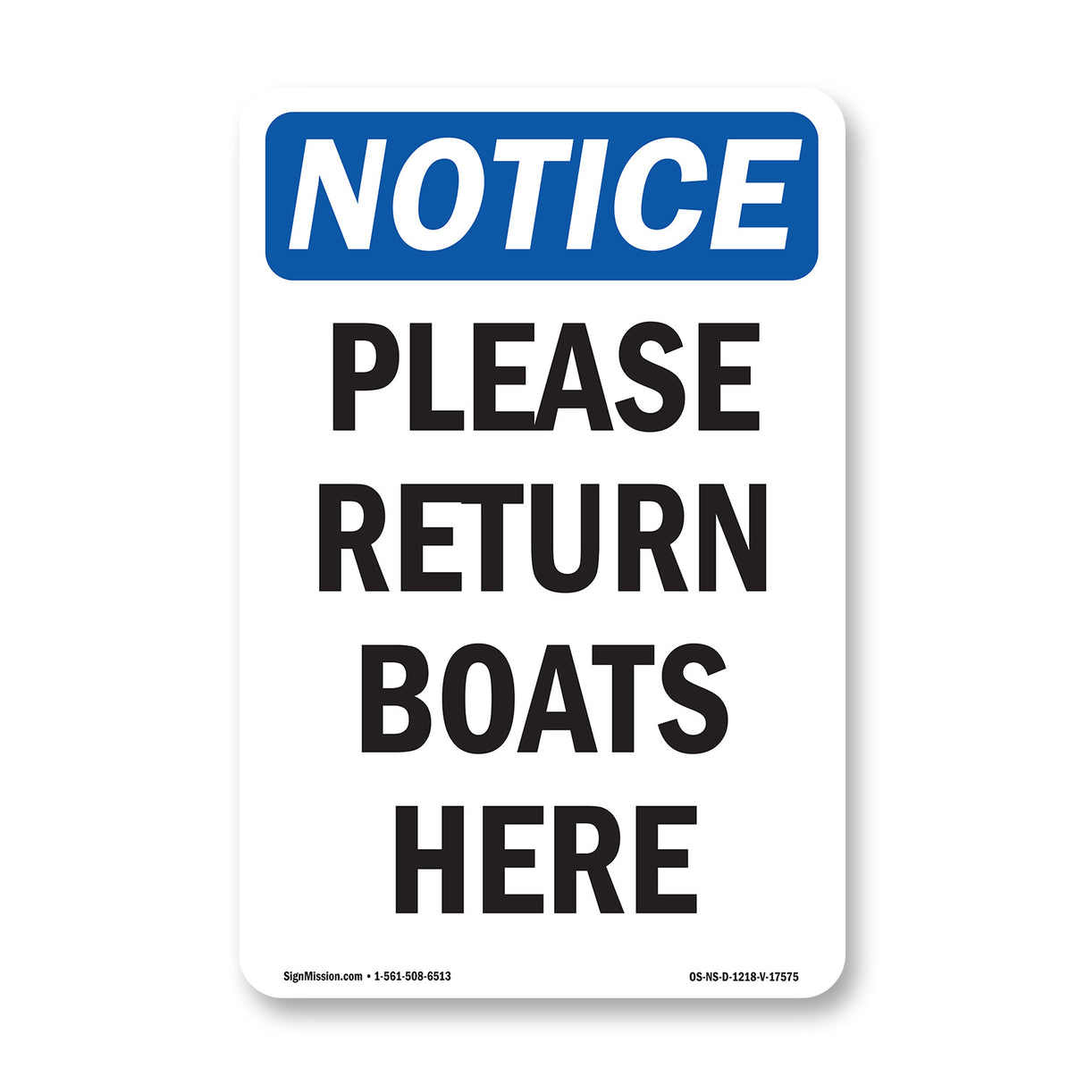 Please Return Boats Here