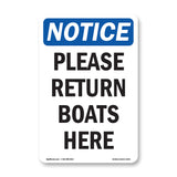 Please Return Boats Here