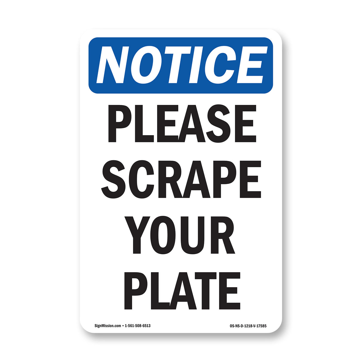 Please Scrape Your Plate