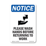 NOTICE Please Wash Hands Before Returning To Work