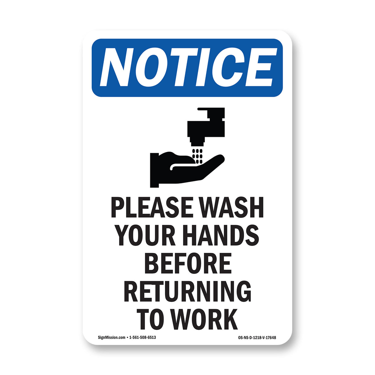 Please Wash Your Hands Before Sign With Symbol