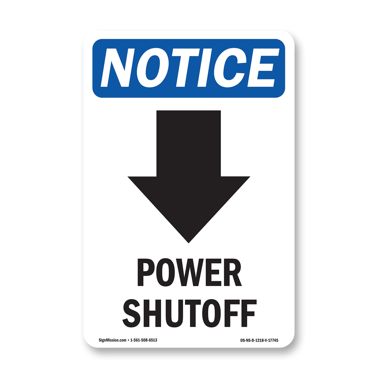 Power Shutoff [Down Arrow]