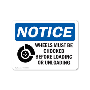 NOTICE Wheels Must Be Chocked Before Loading