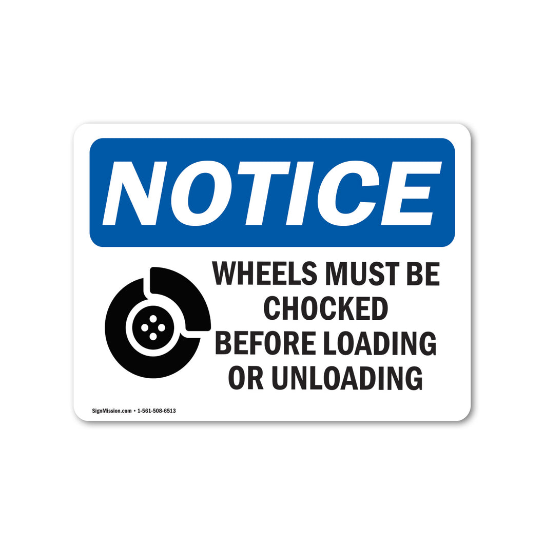 NOTICE Wheels Must Be Chocked Before Loading