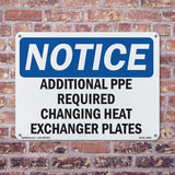 Additional PPE Required Changing Heat Exchanger