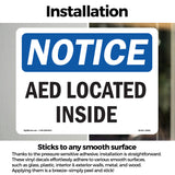 AED Located Inside Sign