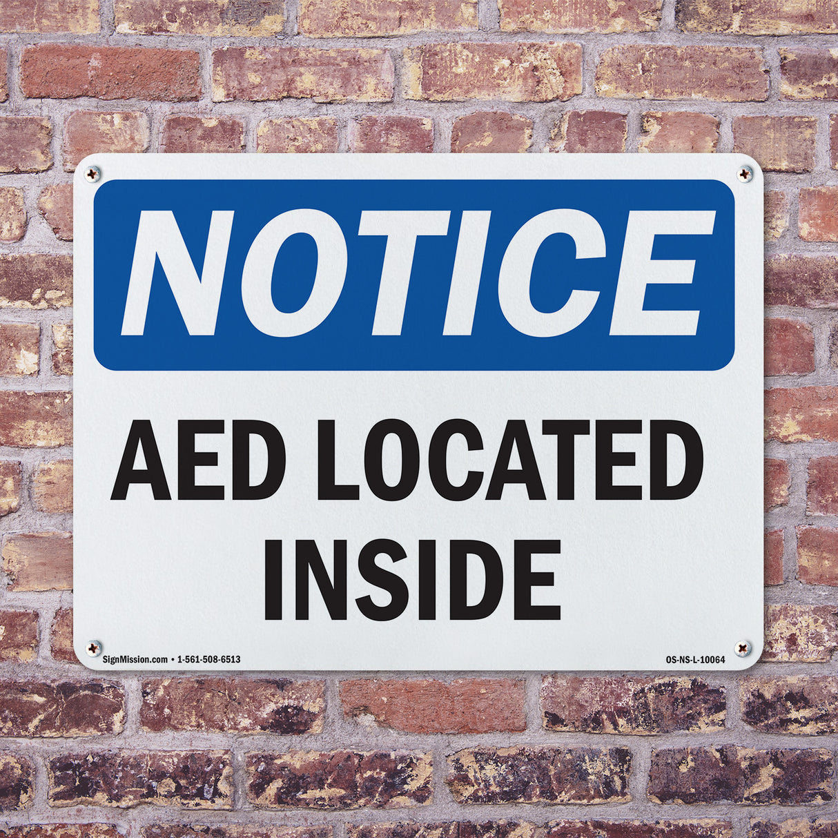 AED Located Inside Sign