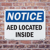 AED Located Inside Sign
